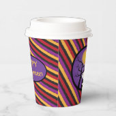 仮装ハロウィーンのキッドストライプの紙カップ 紙コップ (右)