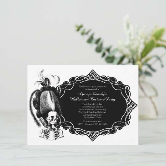 仮装ハロウィーンの衣装パーティの招待状 招待状 (スタンド正面)