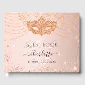 仮装バラ金ゴールドグリッター誕生日パーティー ゲストブック (正面)