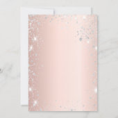 仮装バラ金ゴールドシルバーグリッターキンセアニェラ 招待状 (裏面)