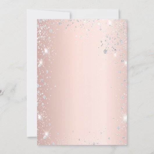 仮装バラ金ゴールドシルバーグリッターキンセアニェラ 招待状 (裏面)