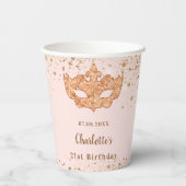 仮装バラ金ゴールド誕生会 紙コップ (裏面)