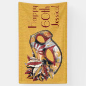 仮装パーソナライズされたマスク誕生日バナー 横断幕 (縦)