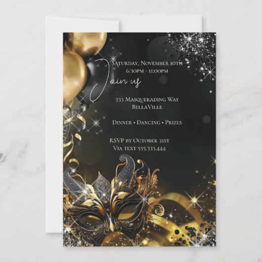 仮装パーティの招待状 招待状 (裏面)