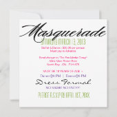 仮装パーティの招待状 招待状 (裏面)