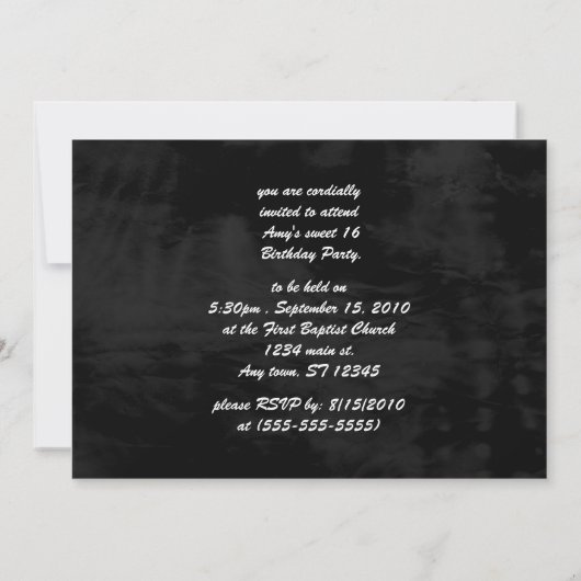 仮装パーティの招待状 招待状 (裏面)