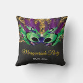 仮装パーティーマジカルナイトグリーンパープル金ゴールド クッション (裏面)