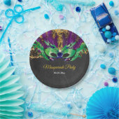 仮装パーティーマジカルナイトグリーンパープル金ゴールド ペーパープレート (パーティー)