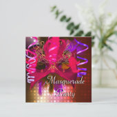仮装パーティーマスクマルディグラカーニバル 招待状 (スタンド正面)