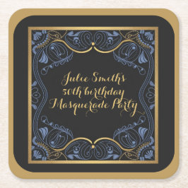 仮装パーティー仮面ボール誕生日 スクエアペーパーコースター