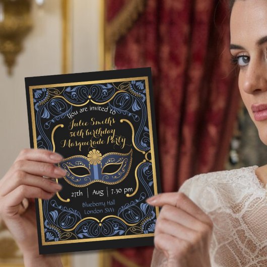 仮装パーティー仮面ボール誕生日 招待状