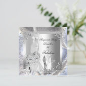 仮装パーティー素晴らしい50誕生日シルバー 招待状 (スタンド正面)