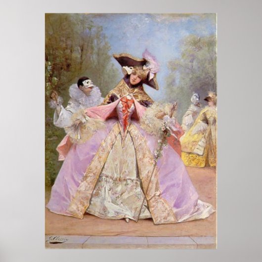 仮装ビクトリアンボール – Mardi Gras Poster ポスター (正面)