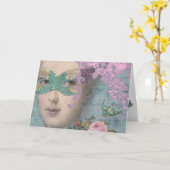 仮装フランスの カード (黄色い花)