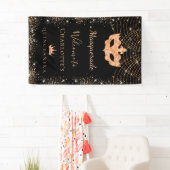 仮装ブラック金ゴールドグリッターダストキンセアニェラ 横断幕 (インサイチュ)