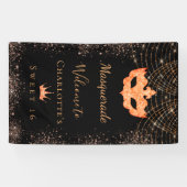 仮装ブラック金ゴールドグリッターダストスウィート16 横断幕 (横)