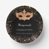 仮装ブラック金ゴールドグリッター誕生会 ペーパーボウル (正面)