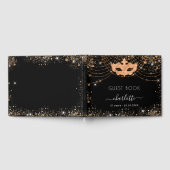 仮装ブラック金ゴールドグリッター誕生日 ゲストブック (全面)