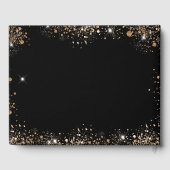 仮装ブラック金ゴールドグリッター誕生日 ゲストブック (裏面)