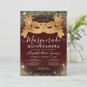 仮装ブルゴーニュレッド金ゴールドグリッターキンセアニェラ 招待状 (スタンド正面)