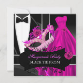 仮装プロムハイスクールダンスピフォーマルンク 招待状 (裏面)