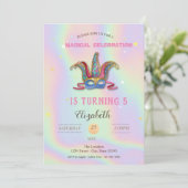 仮装ホログラフィック誕生日 招待状 (スタンド正面)