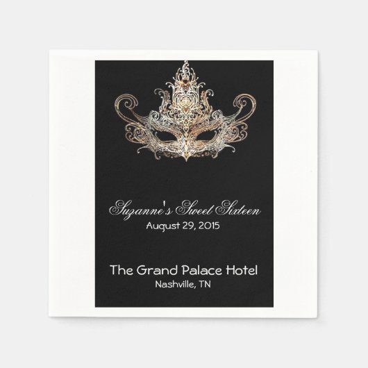 仮装ボールカクテルナプキン スタンダードカクテルナプキン (正面)