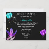 仮装ボールパーティーマスク新年イブパーティー 招待状 (裏面)