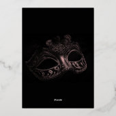 仮装ボールフォイルキンセアニェラパーティの招待状 箔招待状 (裏面)