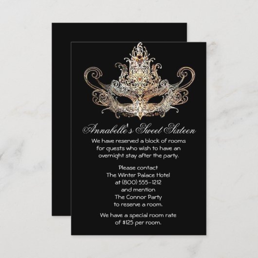 仮装ボールホテル宿泊カード エンクロージャーカード (正面/裏面)