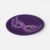 仮装ボール仮面パーティー ペーパープレート (アングル)