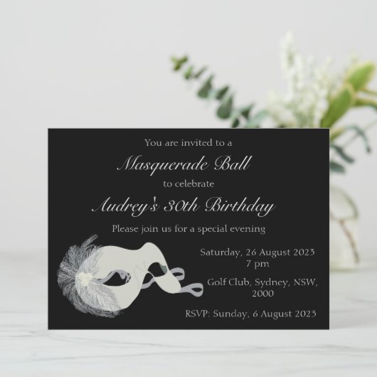 仮装ボール招待状 招待状 (スタンド正面)