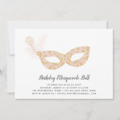 仮装ボール誕生日パーティーへの招待 招待状 (正面)