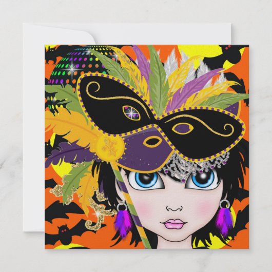 仮装ボール/フェスティバル/コスチュームパーティー- SRF 招待状 (正面)