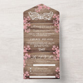 仮装マスクさくらんぼブロッサムウッドキンセアニェラ オールインワン招待状 (内側)