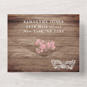 仮装マスクさくらんぼブロッサムウッドキンセアニェラ オールインワン招待状 (裏面)