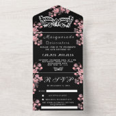 仮装マスクさくらんぼブロッサムピンクキンセアニェラ オールインワン招待状 (内側)