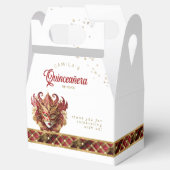 仮装マスクのモチーフHarlequin赤金ゴールドID1031 フェイバーボックス (オープン)