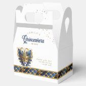 仮装マスクのモチーフHarlequin Blue金ゴールドID1031 フェイバーボックス (オープン)