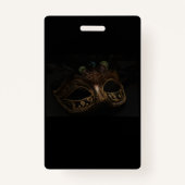 仮装マスクエレガント金ゴールドブラックスイート16 15 VIP バッジ (裏面)