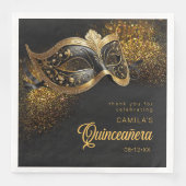 仮装マスクキンセアニェラブラック金ゴールドID1031 (正面)