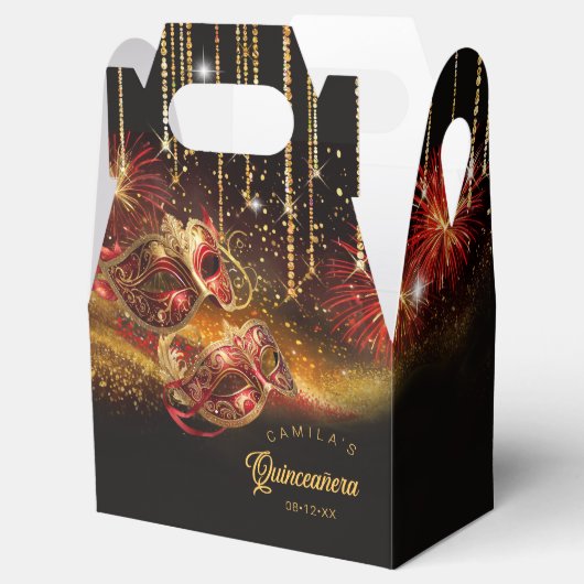 仮装マスクキンセアニェラ赤金ゴールドID1031 フェイバーボックス (オープン)