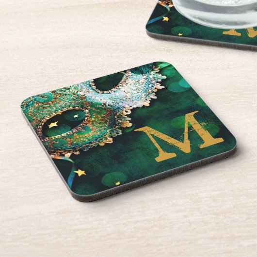 仮装マスクコスチュームHal Monogramドリンクコースター コースター (左側)