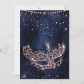 仮装マスクバラ金ゴールドグリッターキンセアニェラ 招待状 (裏面)