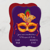 仮装マスクパーティー仮装ボール 招待状 (正面/裏面)