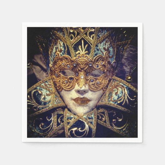 仮装マスクビクトリアンゴシックエレガント体 スタンダードカクテルナプキン (正面)