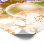 仮装マスクベネチアン緑の紫 ポスター (角)