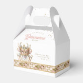 仮装マスクモチーフハーレクインバラ金ゴールドID1031 フェイバーボックス (正面サイド)