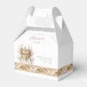 仮装マスクモチーフハーレクインバラ金ゴールドID1032 フェイバーボックス (正面サイド)