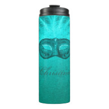 仮装マスクヴィンテージティール（緑がかった色）羽毛アートデコ